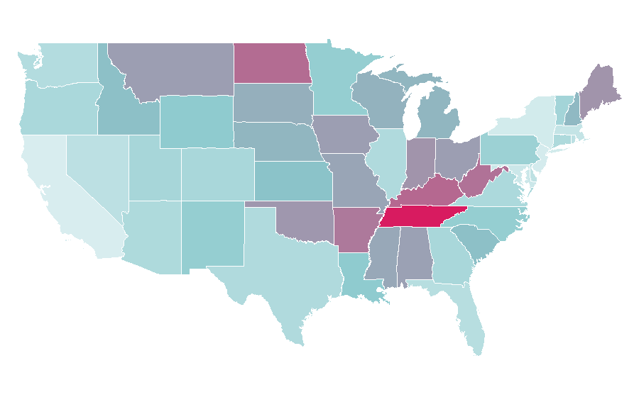 Affinity by region — JellyRoll, United States