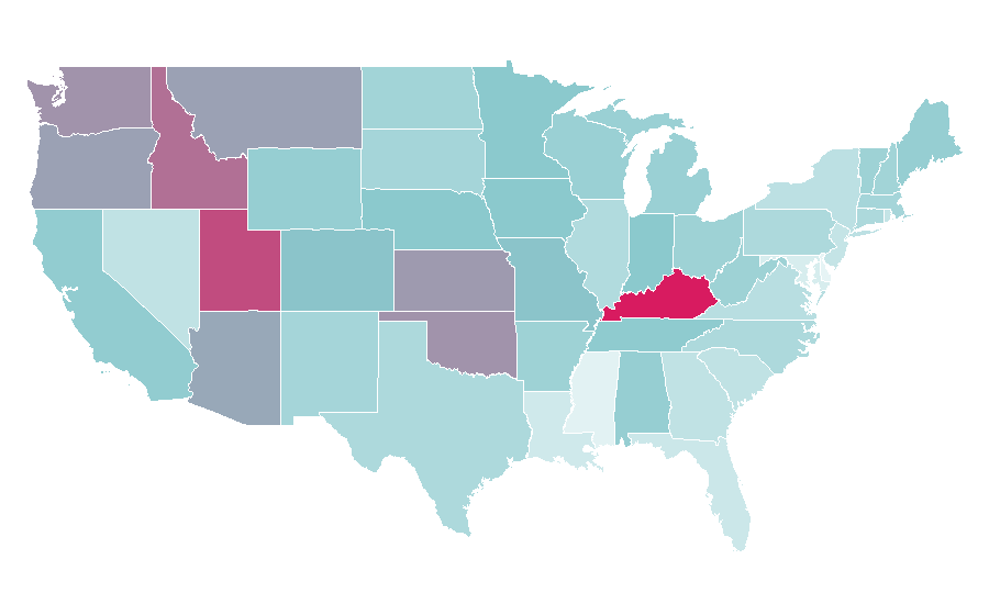 Affinity by region — Jennifer Lawrence, United States