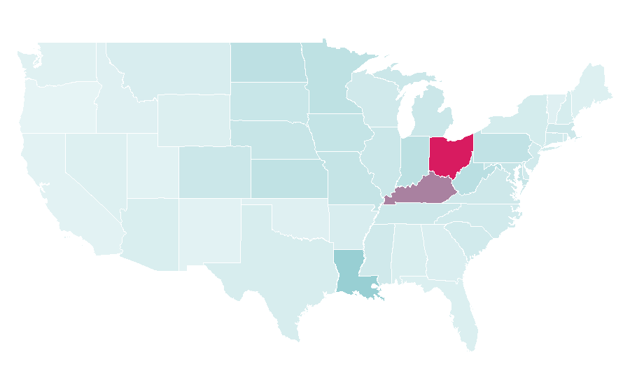 Affinity by region — Joe Burrow, United States