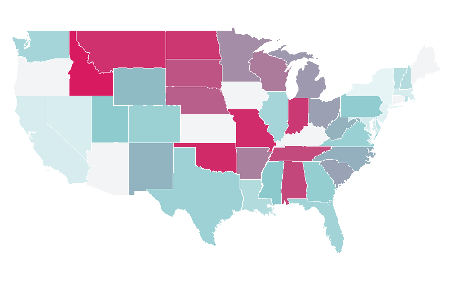 Affinity by region — Josiah Queen, United States
