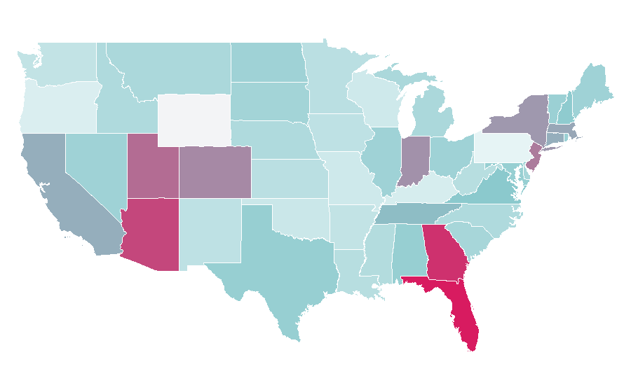 Affinity by region — JW Marriott Hotels, United States