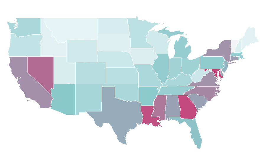 Affinity by region — Kehlani, United States