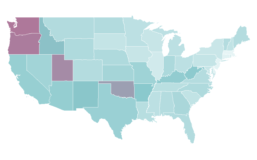 Affinity by region — Kitsuné, United States