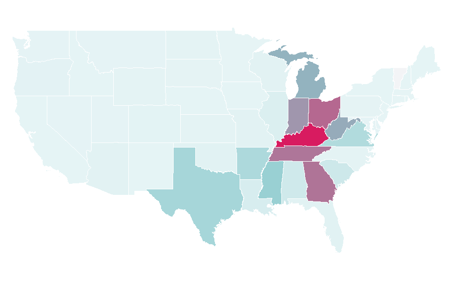 Affinity by region — Kroger, United States