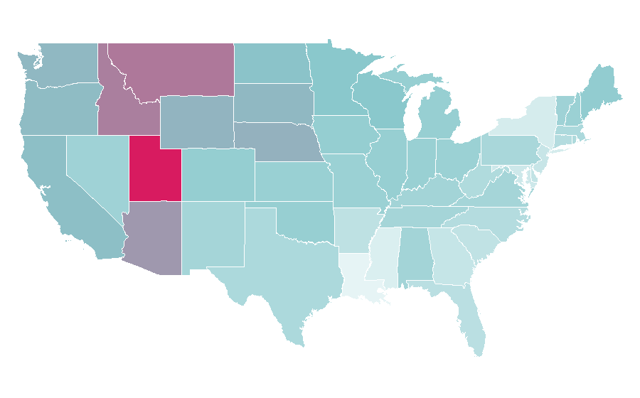 Affinity by region — Lego Star Wars, United States