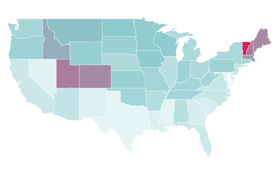 Affinity by region — Lewis Capaldi, United States