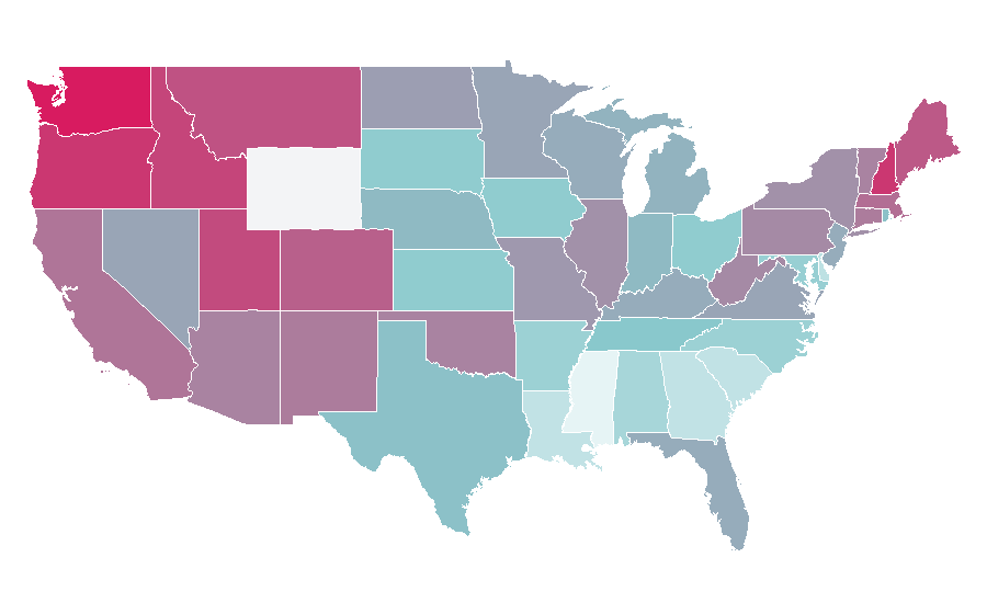Affinity by region — Måneskin, United States