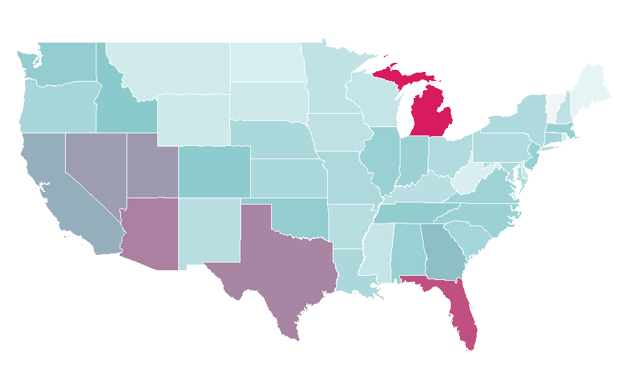 Affinity by region — McLaren, United States