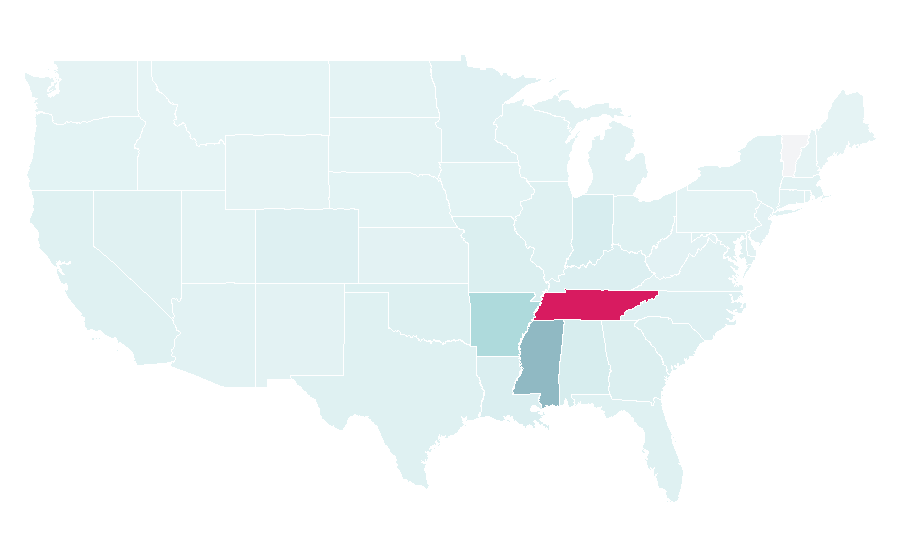 Affinity by region — Memphis Grizzlies, United States