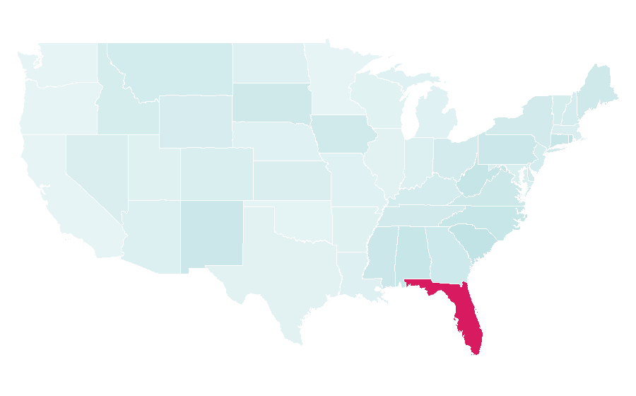 Affinity by region — Miami Dolphins, United States