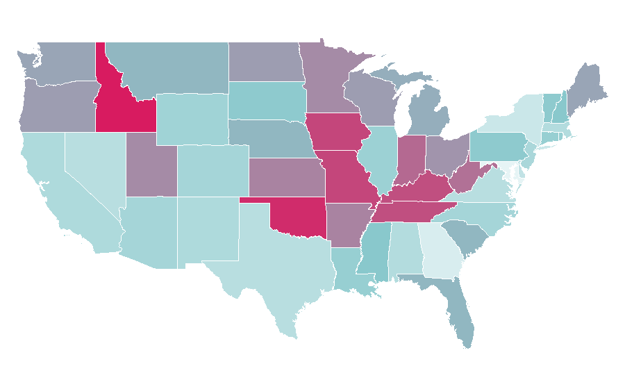Affinity by region — Michael Bublé, United States