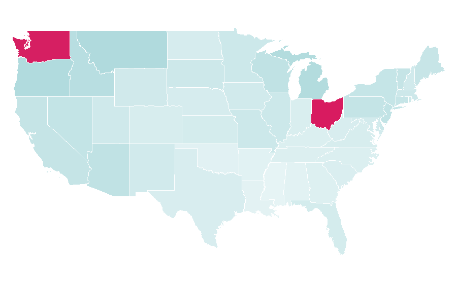 Affinity by region — MLB.com, United States