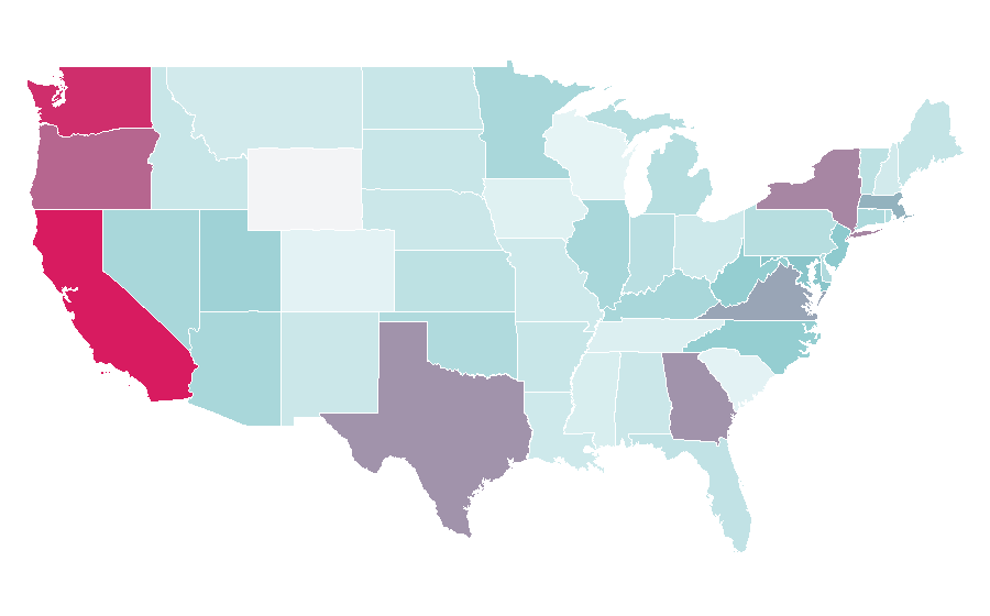 Affinity by region — Monster (manga), United States