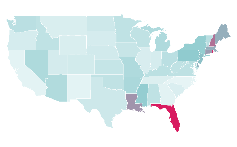 Affinity by region — Norwegian Cruise Line, United States