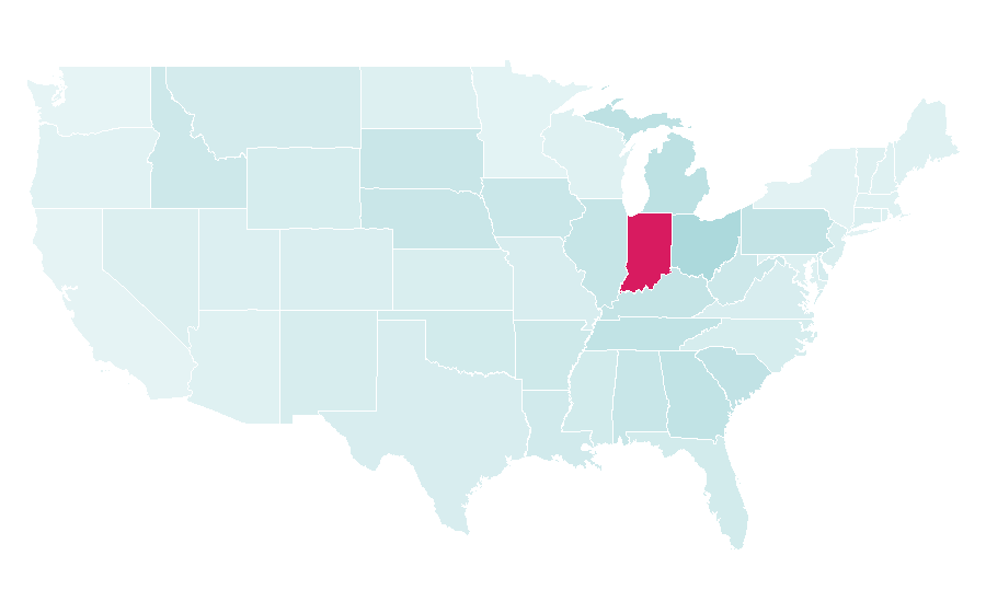 Affinity by region — Notre Dame Fighting Irish football, United States