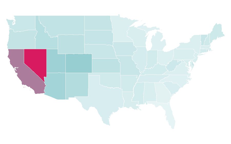 Affinity by region — Oakland Raiders Fans, United States
