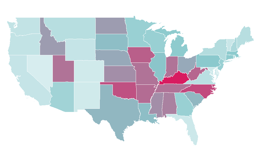 Affinity by region — One Tree Hill (TV series), United States