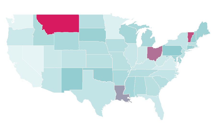 Affinity by region — Pandora Radio, United States