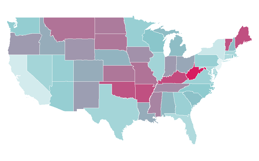 Affinity by region — Paramount Plus, United States