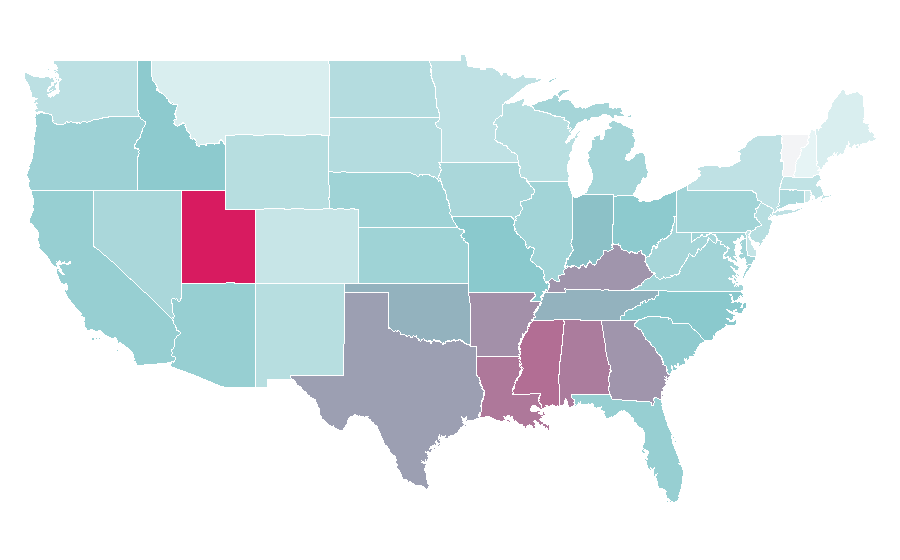 Affinity by region — Phineas and Ferb, United States