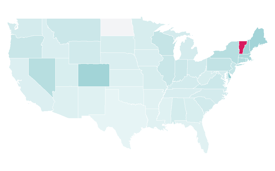 Affinity by region — Phish, United States