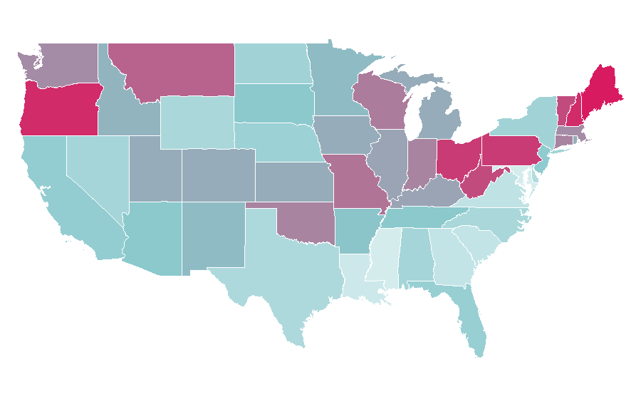 Affinity by region — Pink Floyd, United States