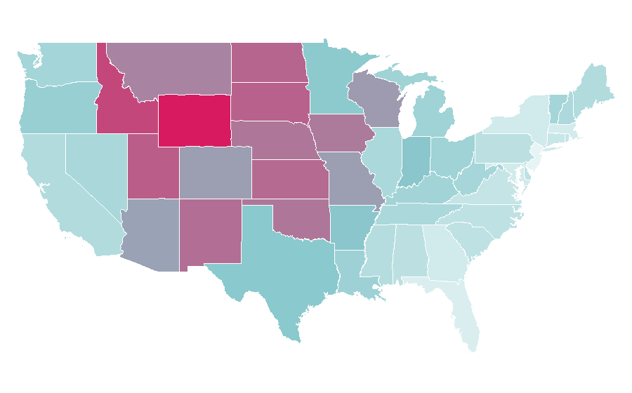 Affinity by region — Pitch Perfect 2, United States