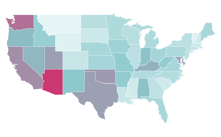 Affinity by region — Pokémon (video game series), United States