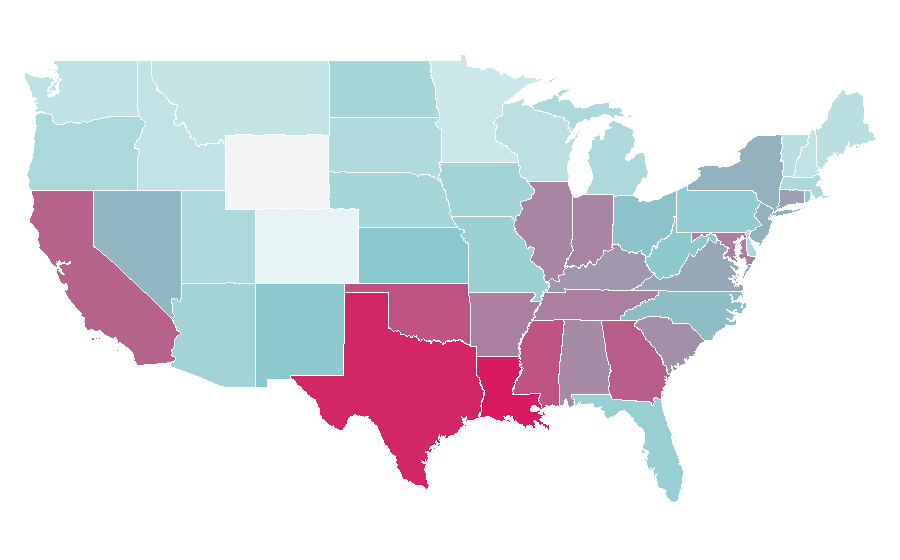 Affinity by region — Power Rangers in Space, United States