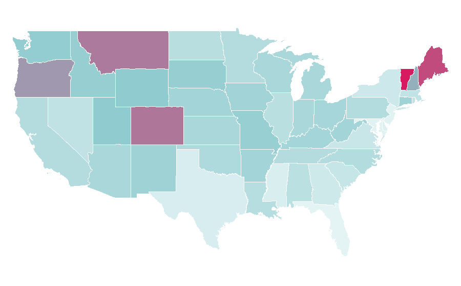 Affinity by region — Primus (band), United States