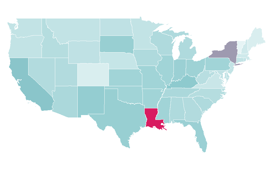 Affinity by region — Queen (band), United States