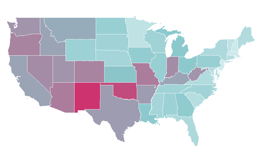 Affinity by region — Rick and Morty, United States