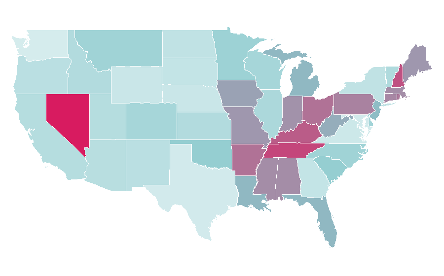 Affinity by region — Rod Stewart, United States