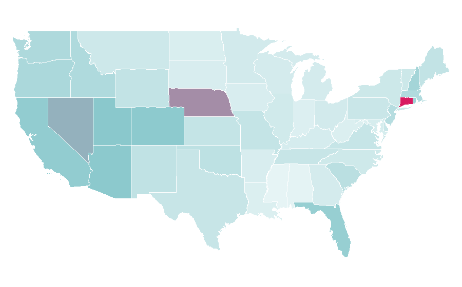 Affinity by region — Sarah Brightman, United States