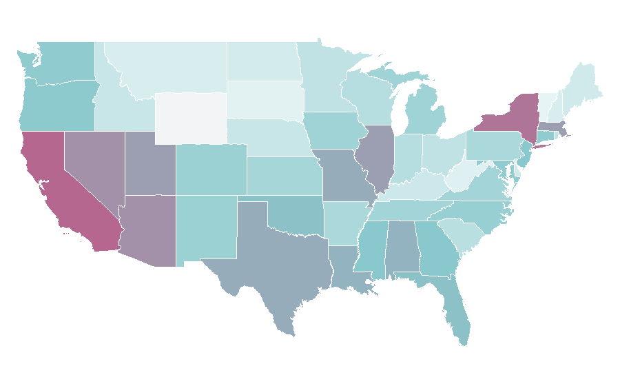 Affinity by region — Shazam (service), United States