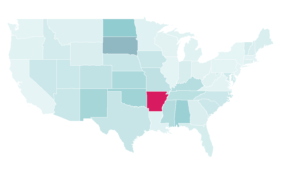 Affinity by region — Slim Chickens, United States