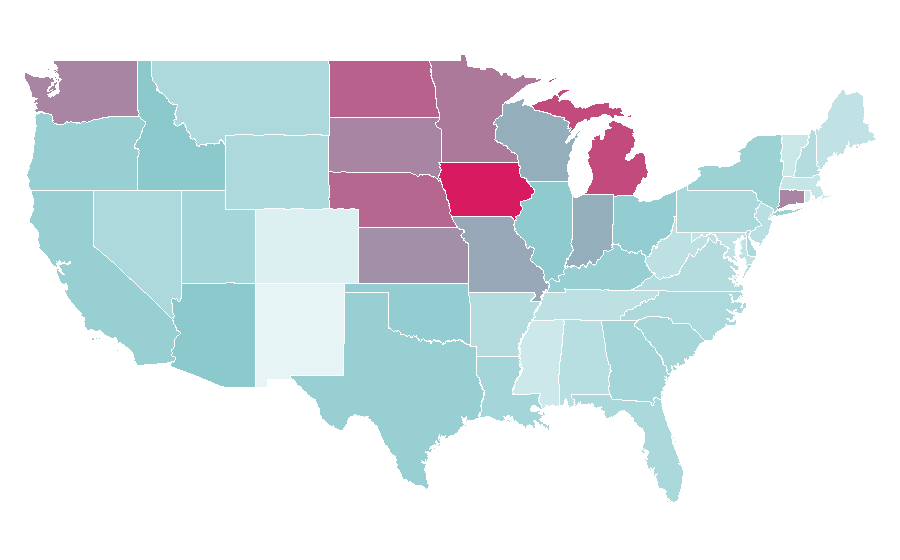 Affinity by region — Sparkling Ice, United States