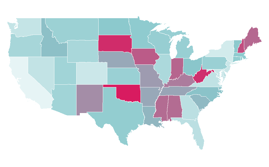 Affinity by region — Staind, United States