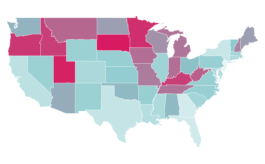 Affinity by region — Star Trek: The Next Generation, United States