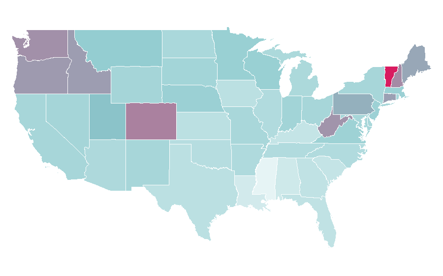 Affinity by region — Subaru, United States