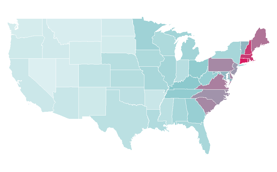 Affinity by region — Talbots, United States
