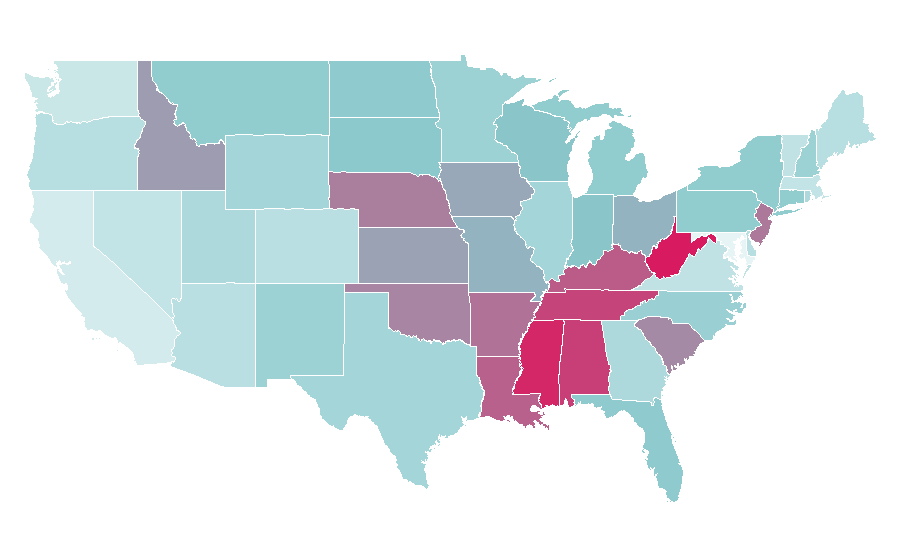 Affinity by region — tarte cosmetics, United States