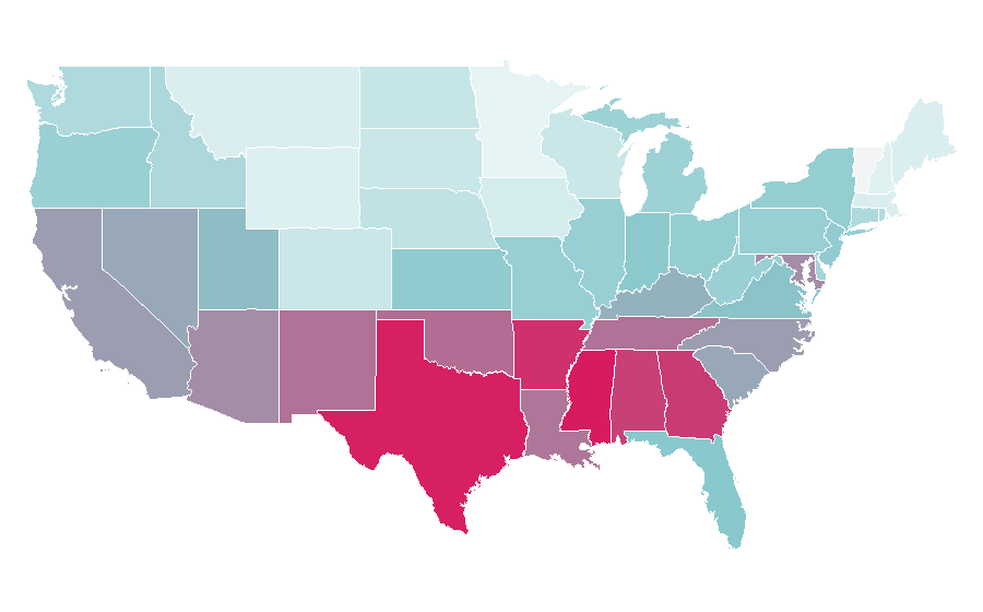 Affinity by region — The Amazing World of Gumball, United States