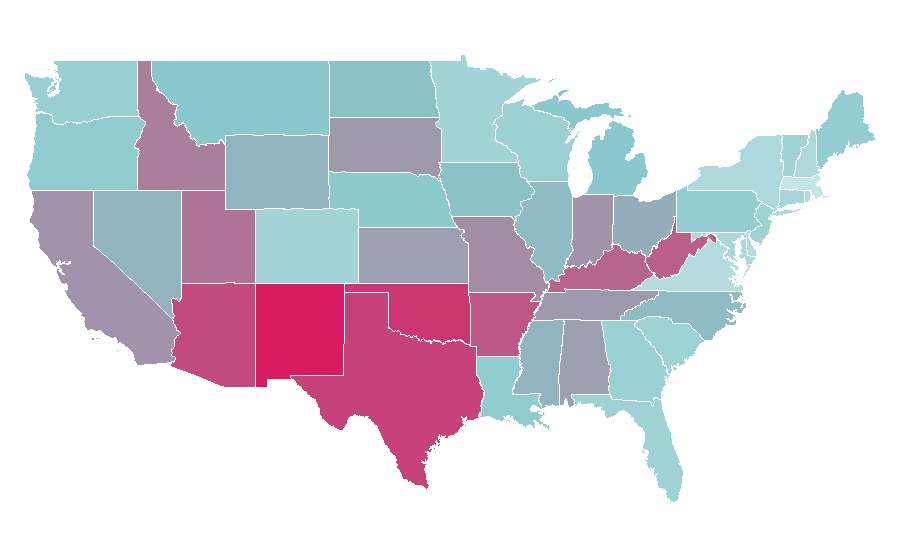 Affinity by region — The Big Bang Theory, United States