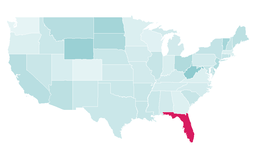 Affinity by region — The Charlie Brown and Snoopy Show, United States