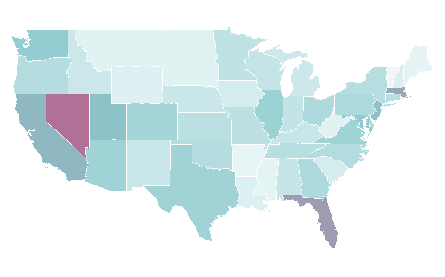 Affinity by region — The Cheesecake Factory, United States