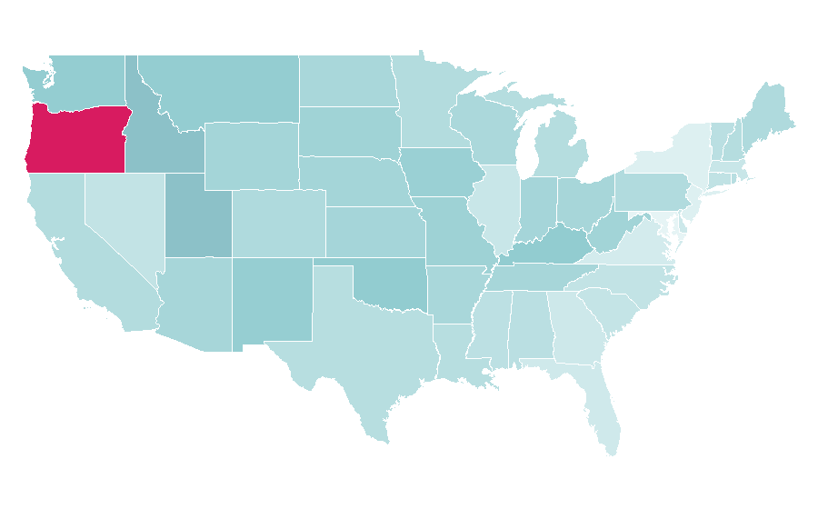 Affinity by region — The Goonies, United States