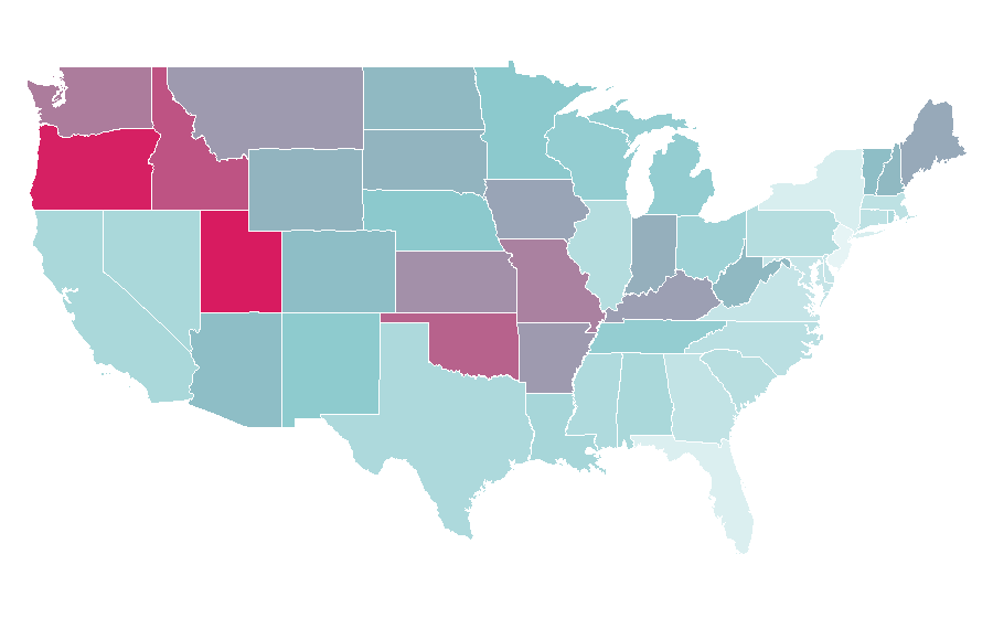 Affinity by region — The Last Man on Earth, United States
