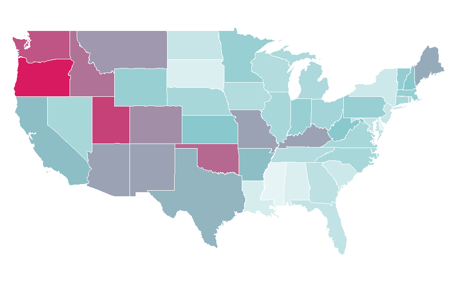 Affinity by region — The Last of Us, United States