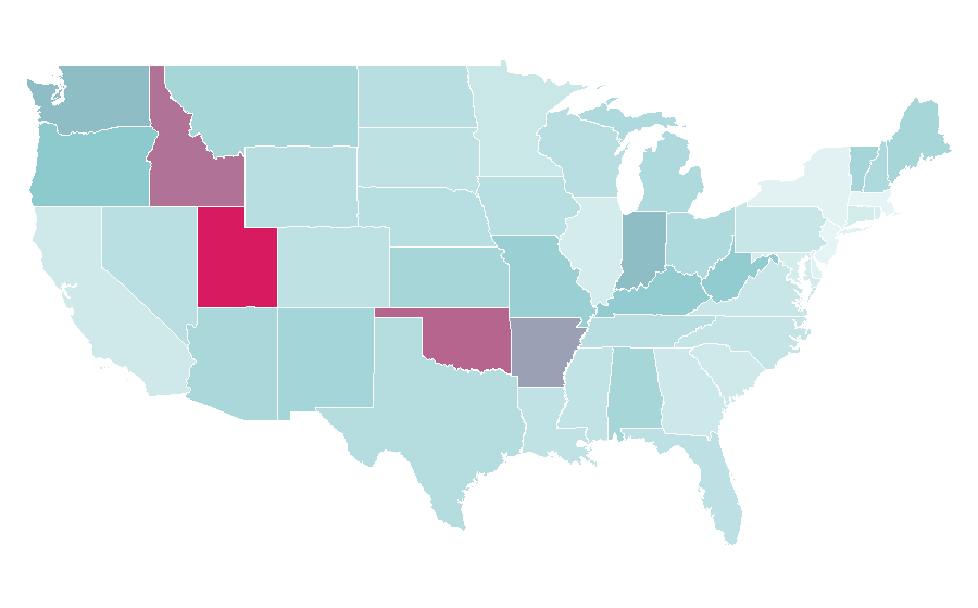 Affinity by region — The Legend of Zelda, United States